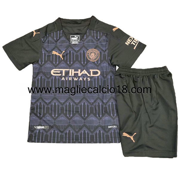 seconda maglia manchester city bambino 2020-2021
